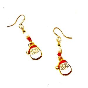 Santa Clause Artisan Christmas Earrings